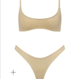 Triangl Bikini - Gold Kate Top and Cheeky Bottoms